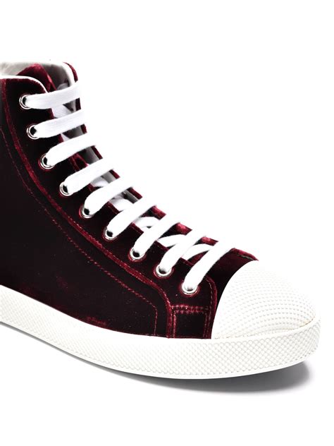 prada velvet high tops